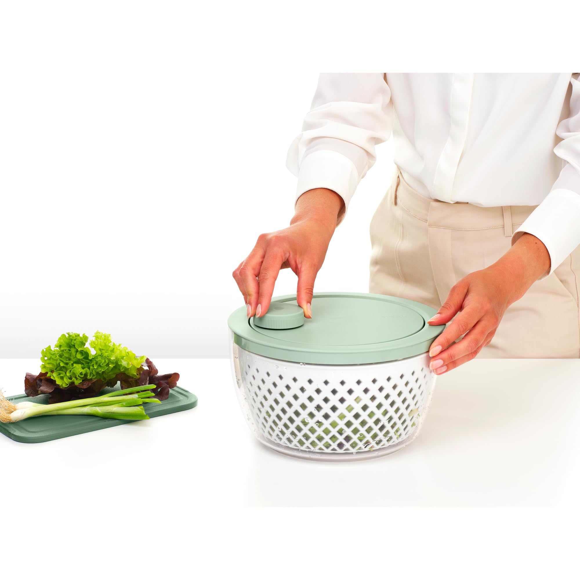 brabantia-tasty-salatschleuder-jade-green-mit-sieb image 6