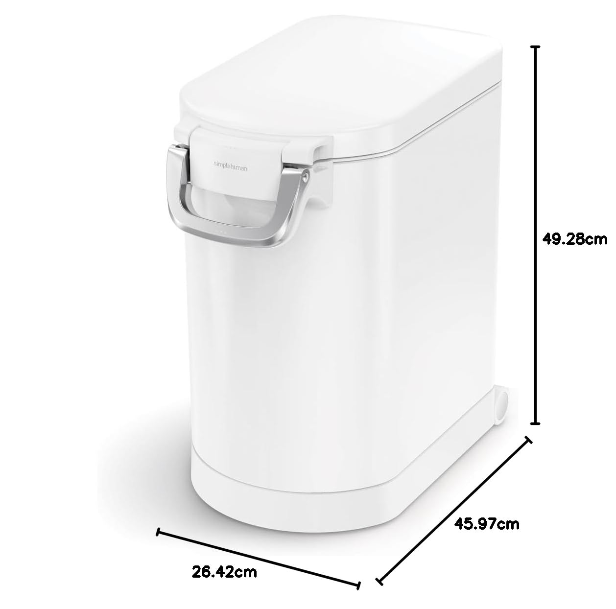 simplehuman-tierfutterbeh-lter-30l-wei-er-stahl-luftdicht-15kg image 7