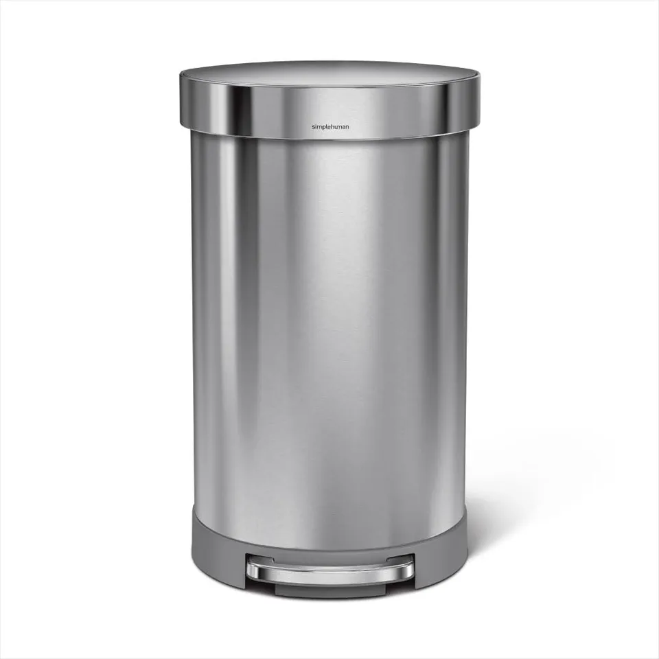 simplehuman-treteimer-cw2030-45-l-halbrund-edelstahl image 1