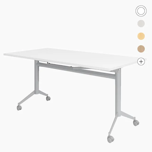 lento-schreibtische-klappbar-klapptisch-160x80-rollen-silber image 1