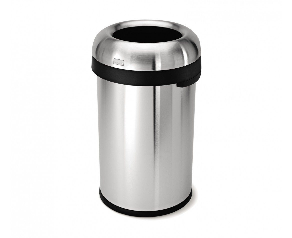 simplehuman-50-liter-schmaler-offener-abfalleimer-edelstahl-oval image 8
