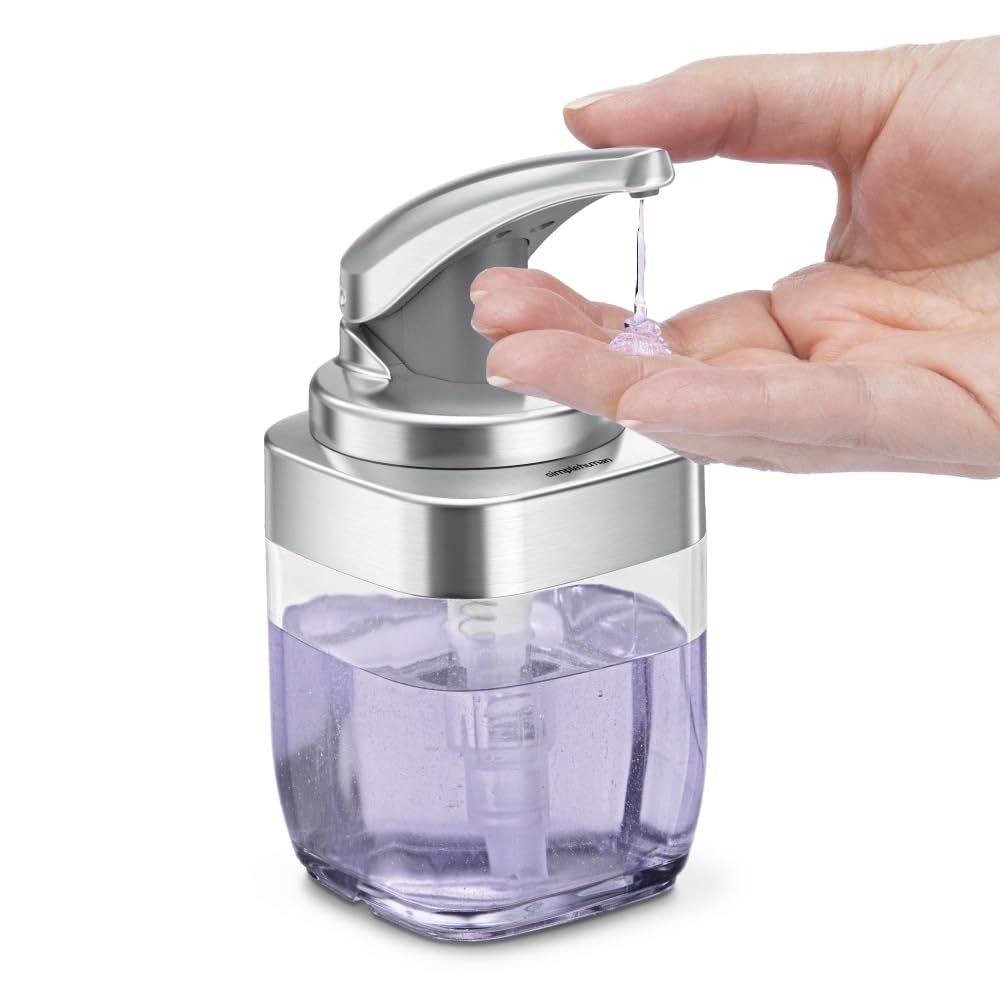 simplehuman-puls-spender-444-ml-geb-rstetes-nickel-seifenspender image 2