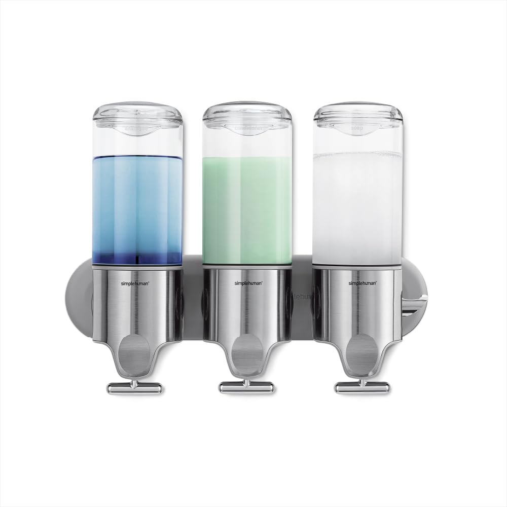 simplehuman-bt1028-wandspender-doppelt-2x444-ml-edelstahl image 7